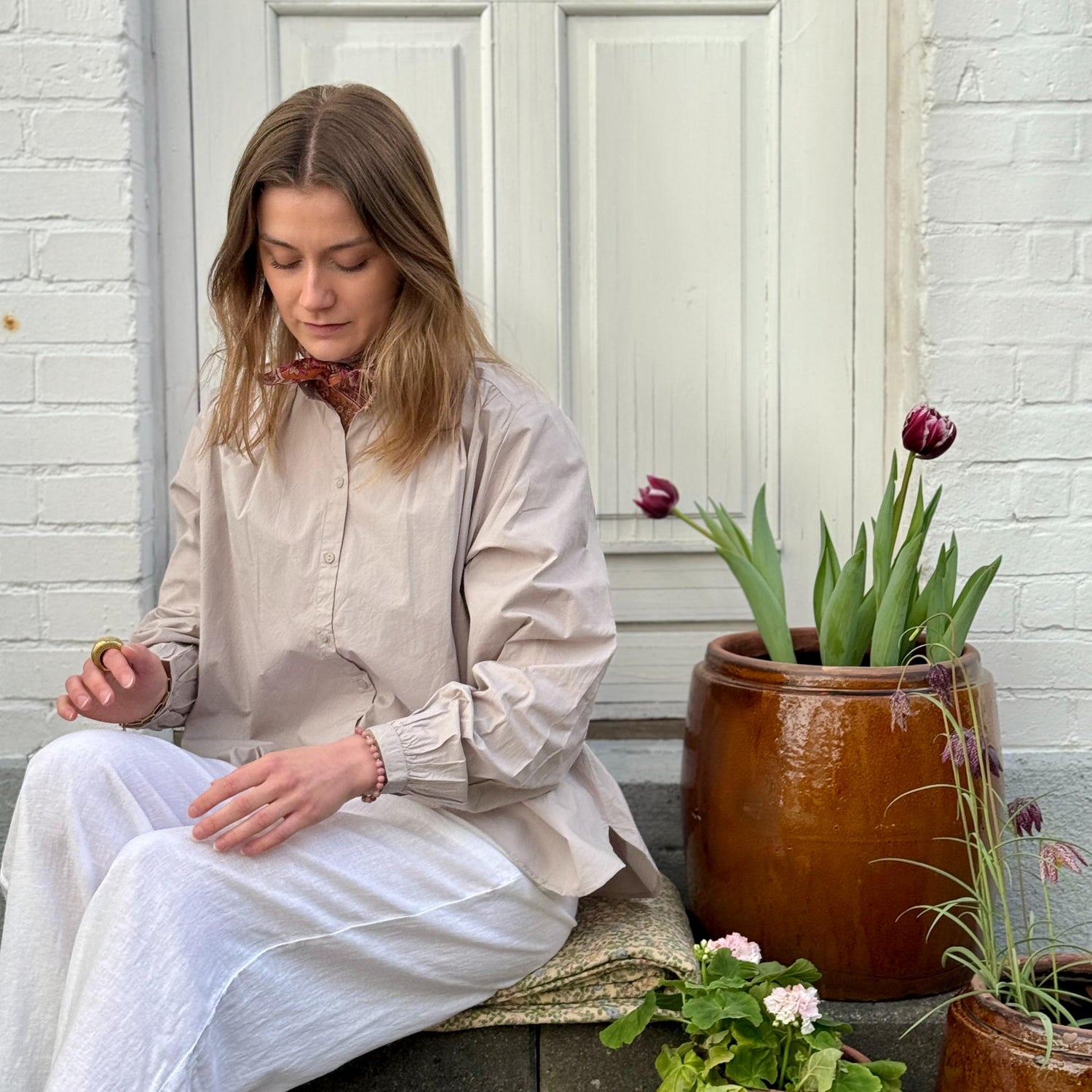 Florence Skjorte - Øko Bomuld - Chateau Grey