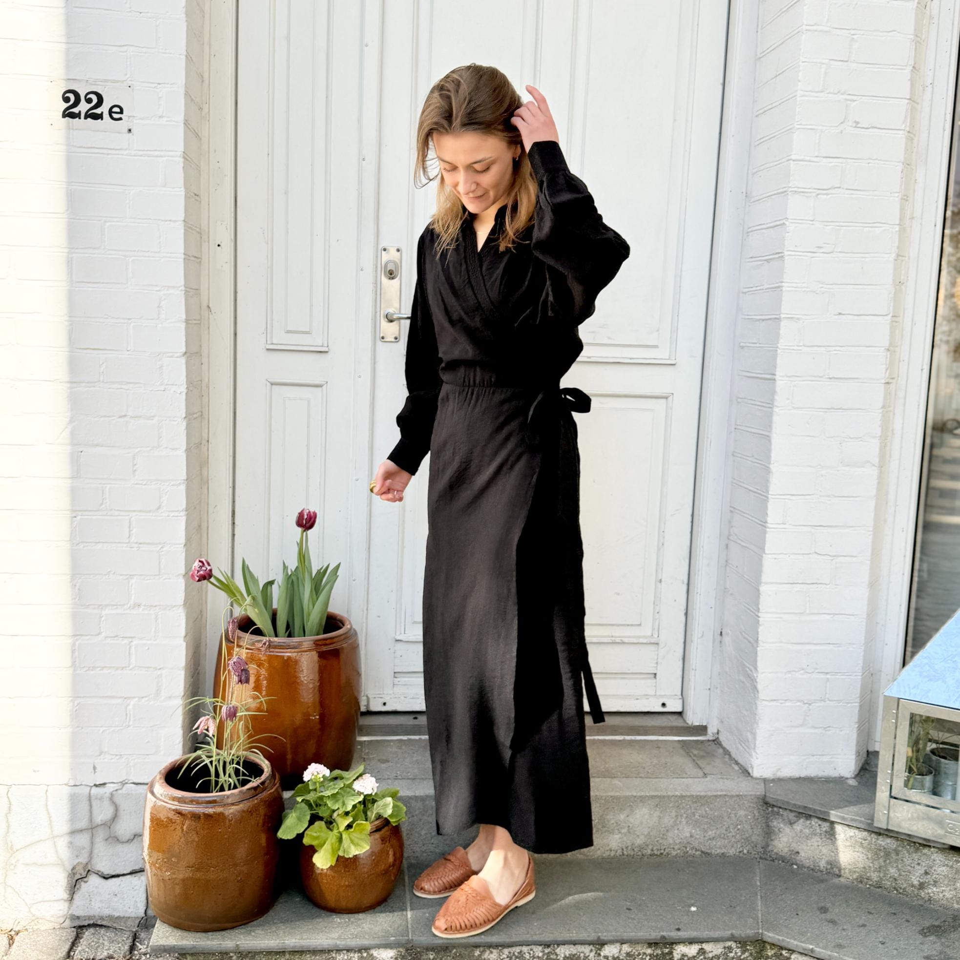 Havanna Slå-Om Kjole - Viskose - Black