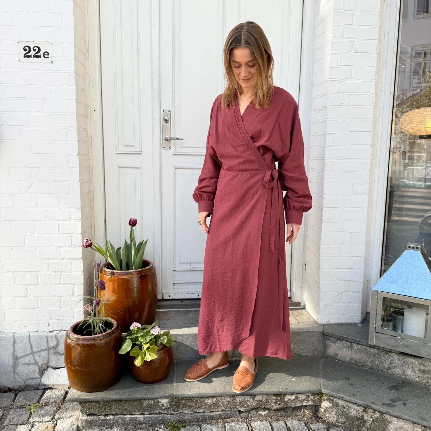 Havanna Slå-Om Kjole - Viskose - Rose Brown