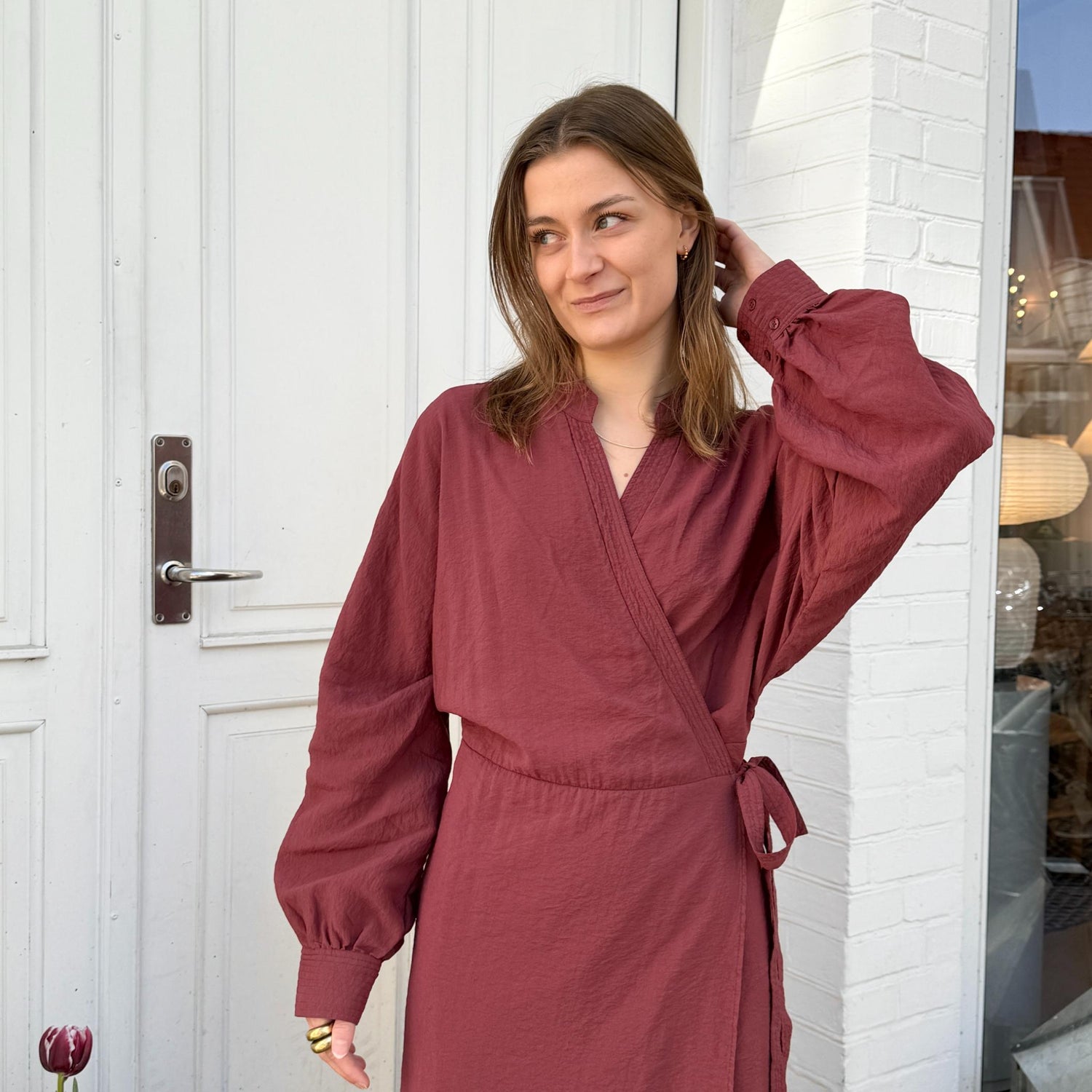 Havanna Slå-Om Kjole - Viskose - Rose Brown