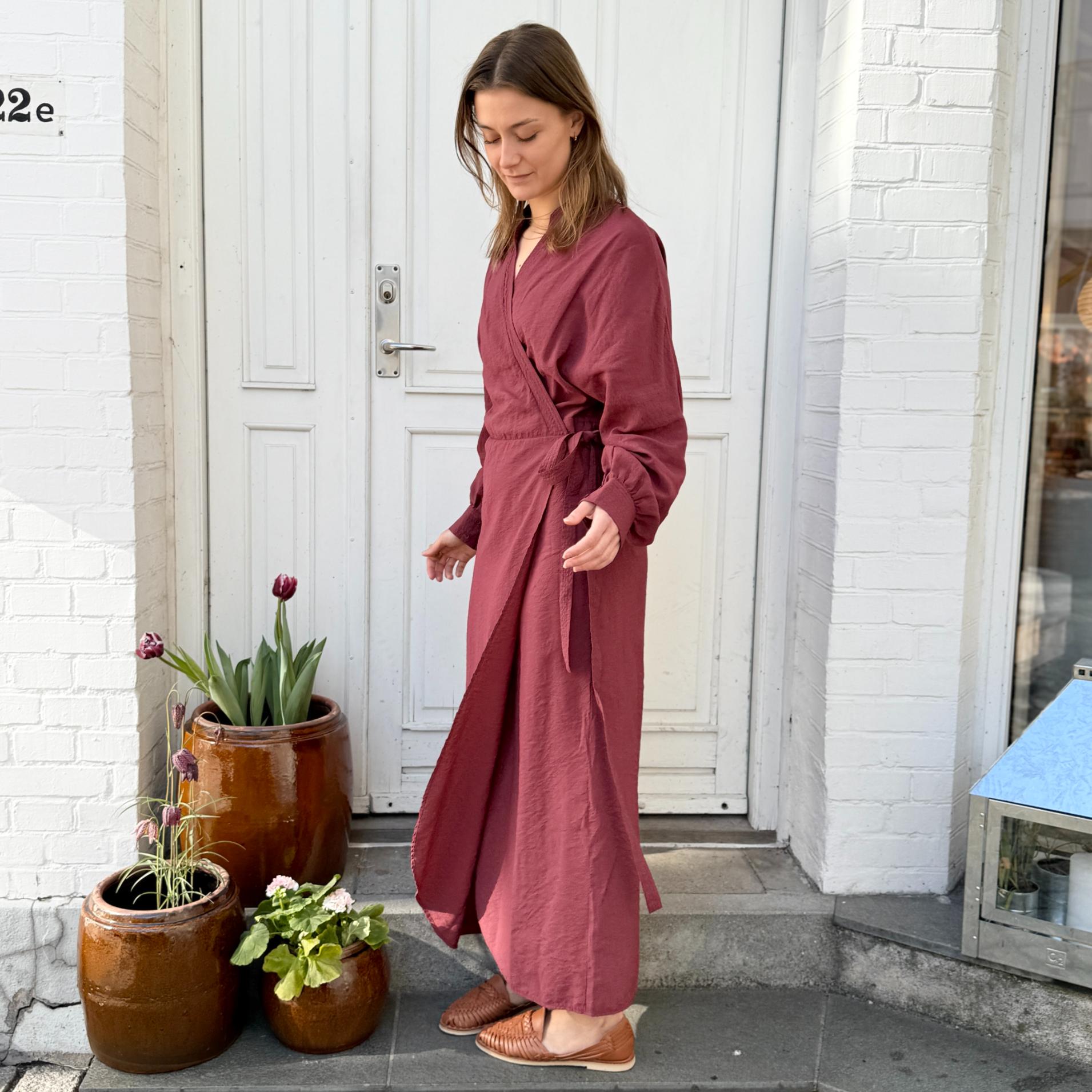 Havanna Slå-Om Kjole - Viskose - Rose Brown