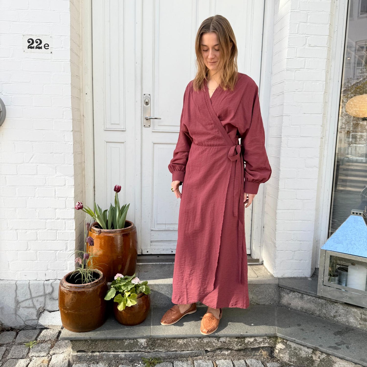 Havanna Slå-Om Kjole - Viskose - Rose Brown