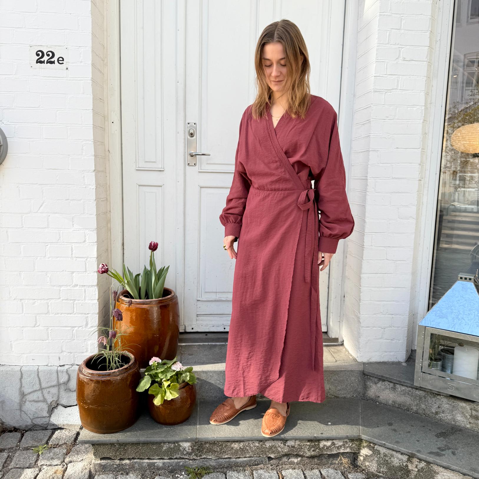 Havanna Slå-Om Kjole - Viskose - Rose Brown