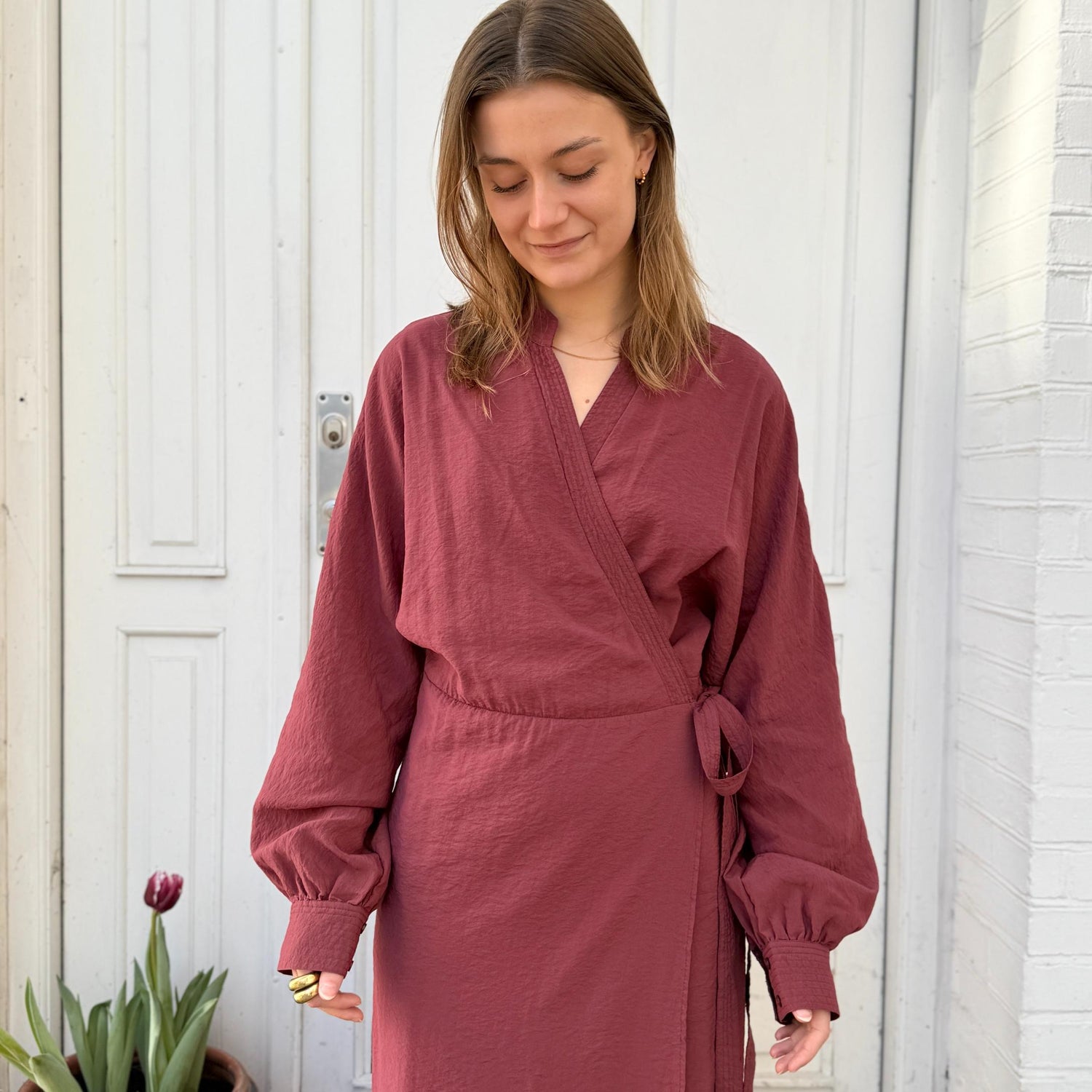 Havanna Slå-Om Kjole - Viskose - Rose Brown