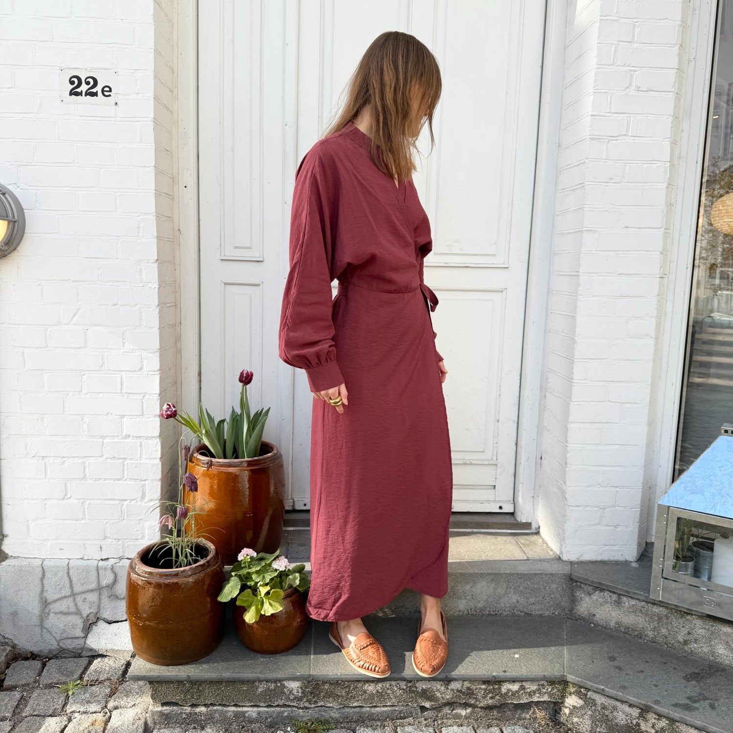 Havanna Slå-Om Kjole - Viskose - Rose Brown