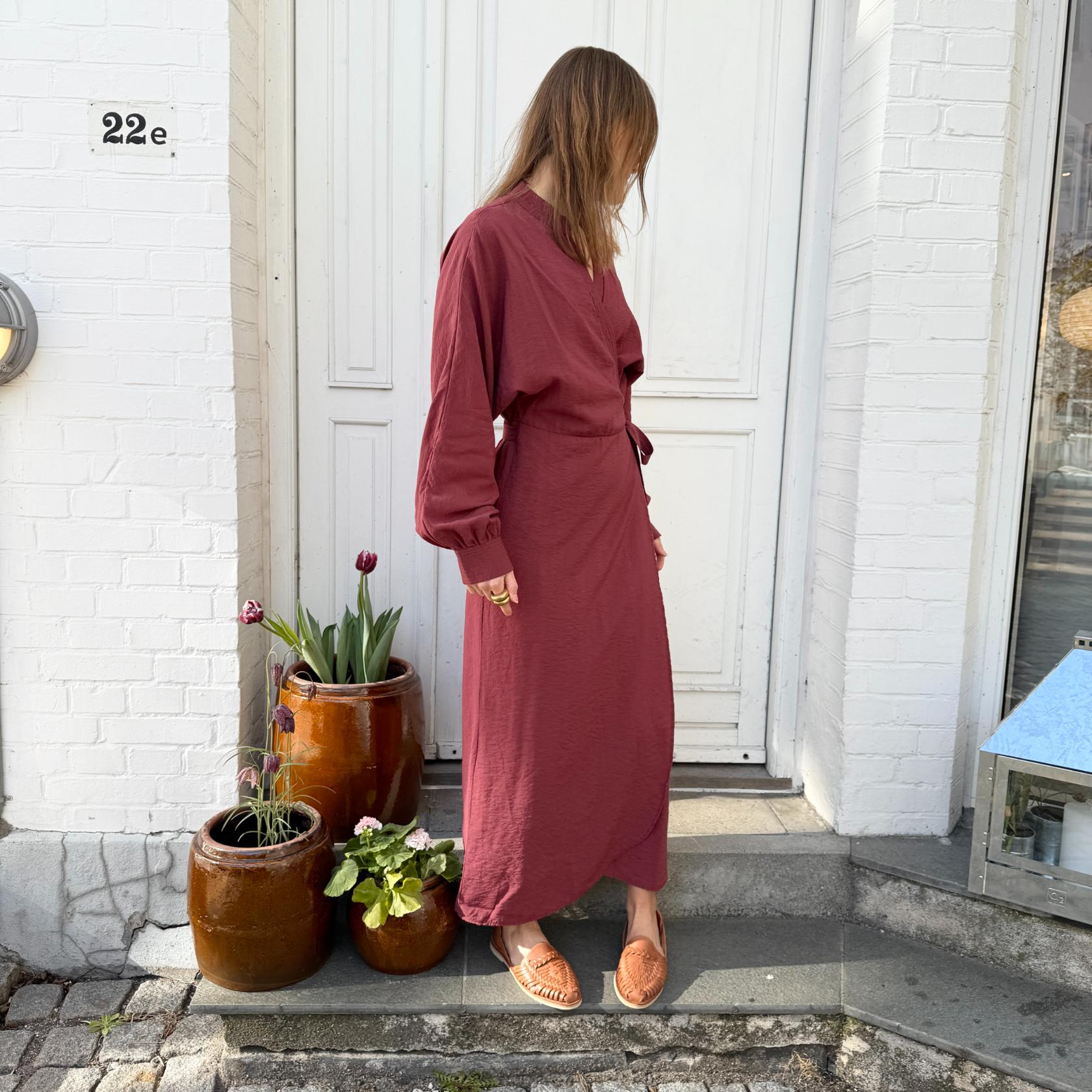 Havanna Slå-Om Kjole - Viskose - Rose Brown