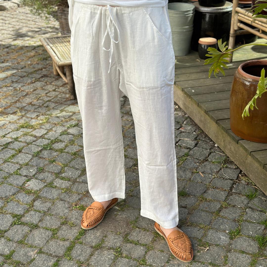 Milano Bukser - Hør - Bright White