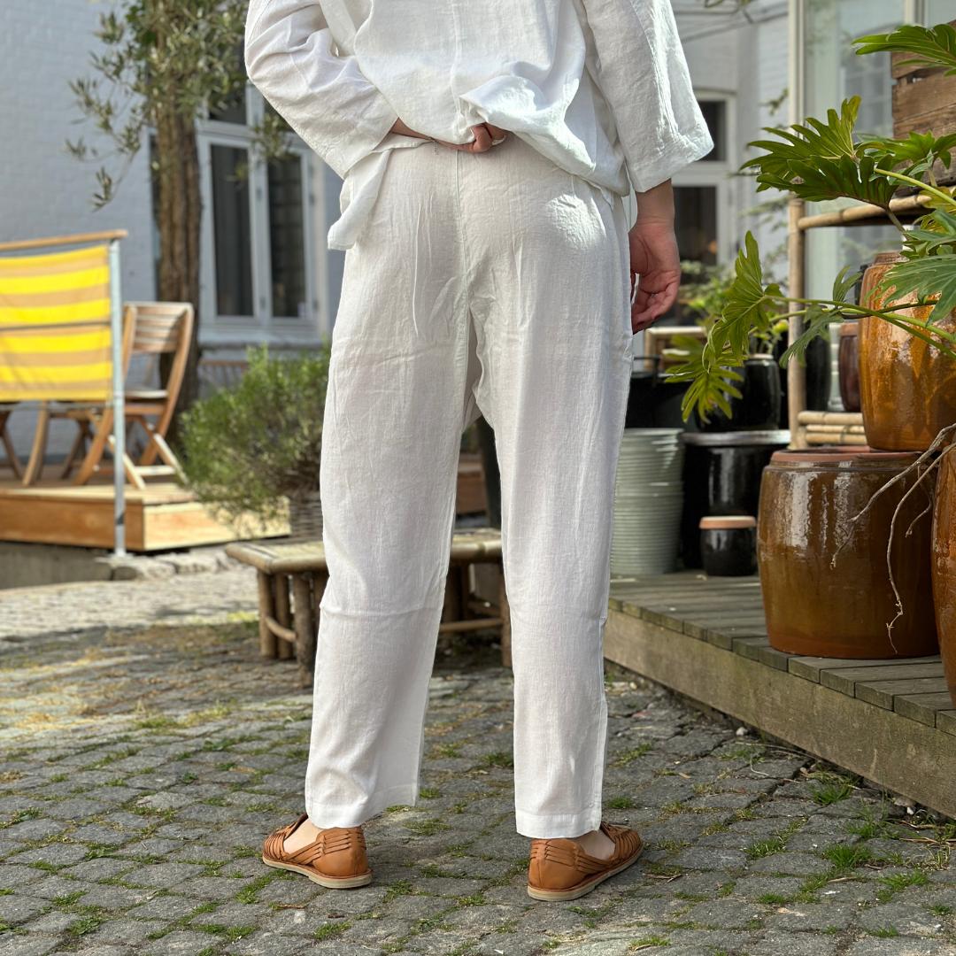 Milano Bukser - Hør - Bright White