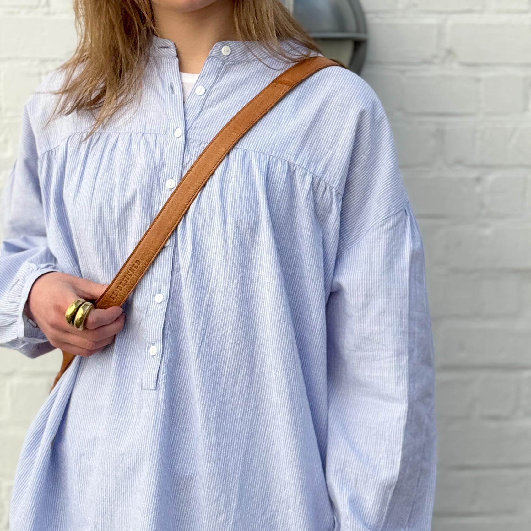 Paris Skjortekjole - Øko Bomuld - Baby Lavender Stripe