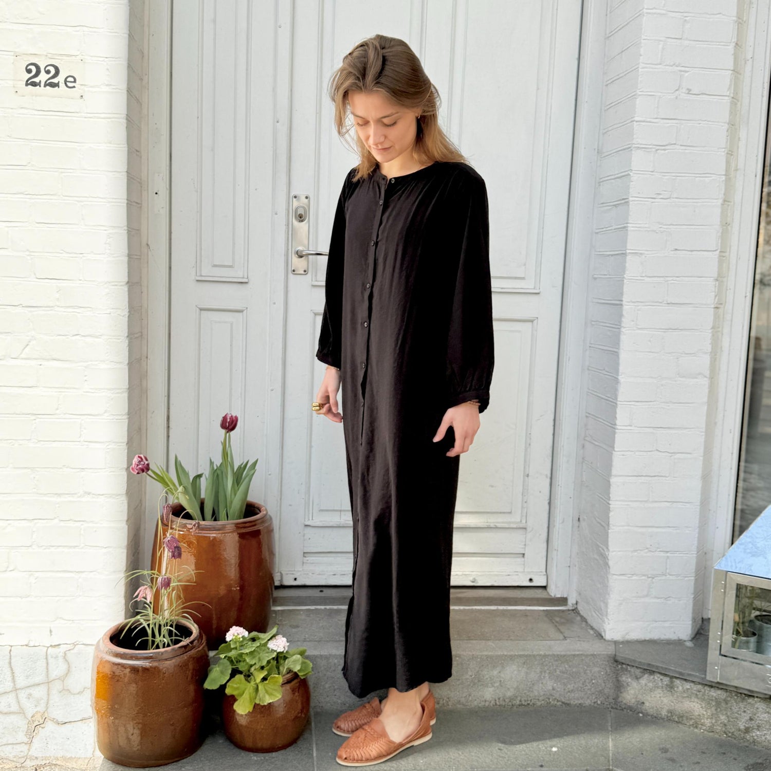 Smal Bari Kjole - Viskose - Black