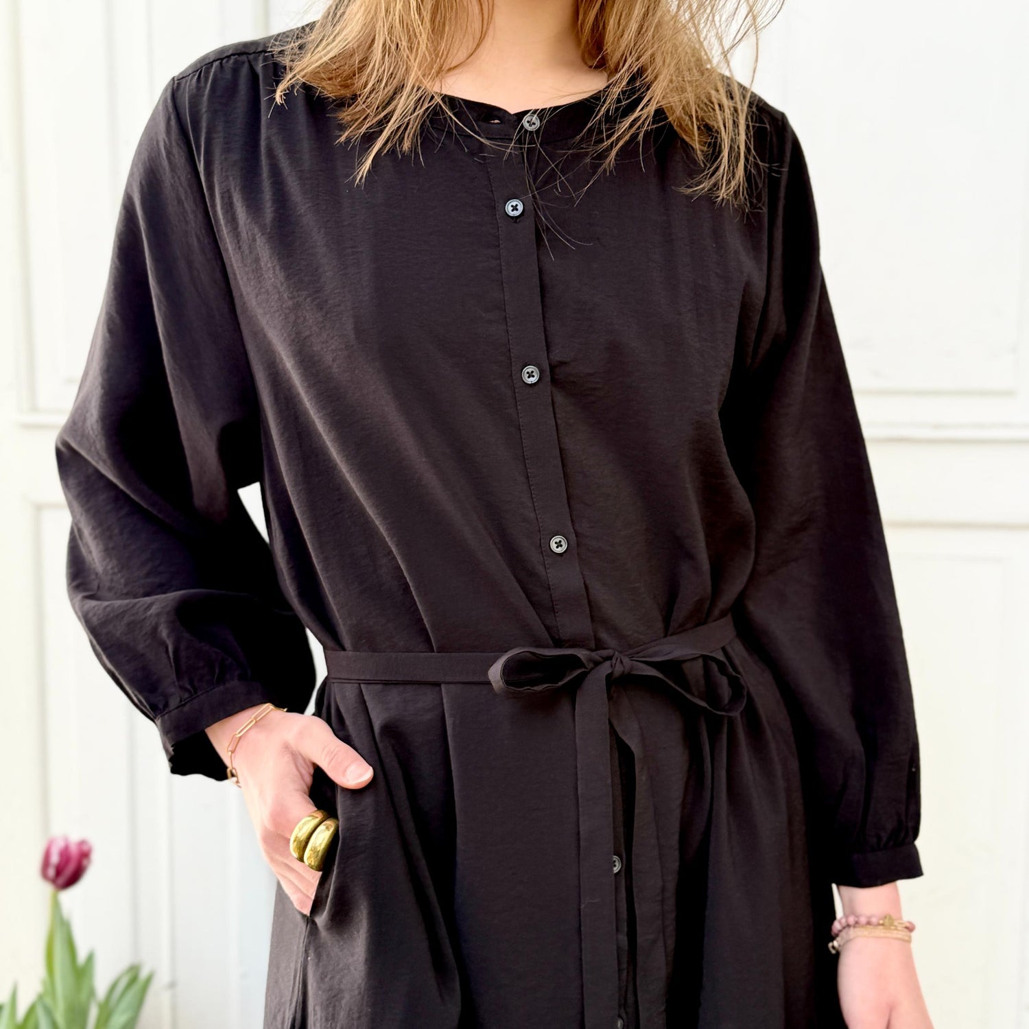 Smal Bari Kjole - Viskose - Black