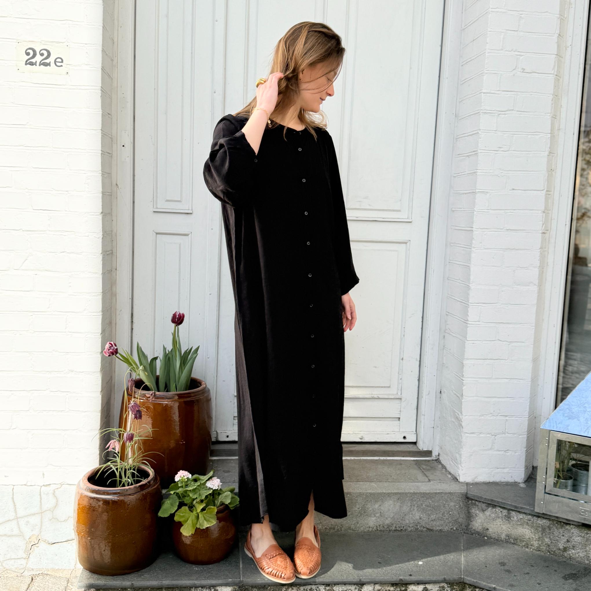 Smal Bari Kjole - Viskose - Black