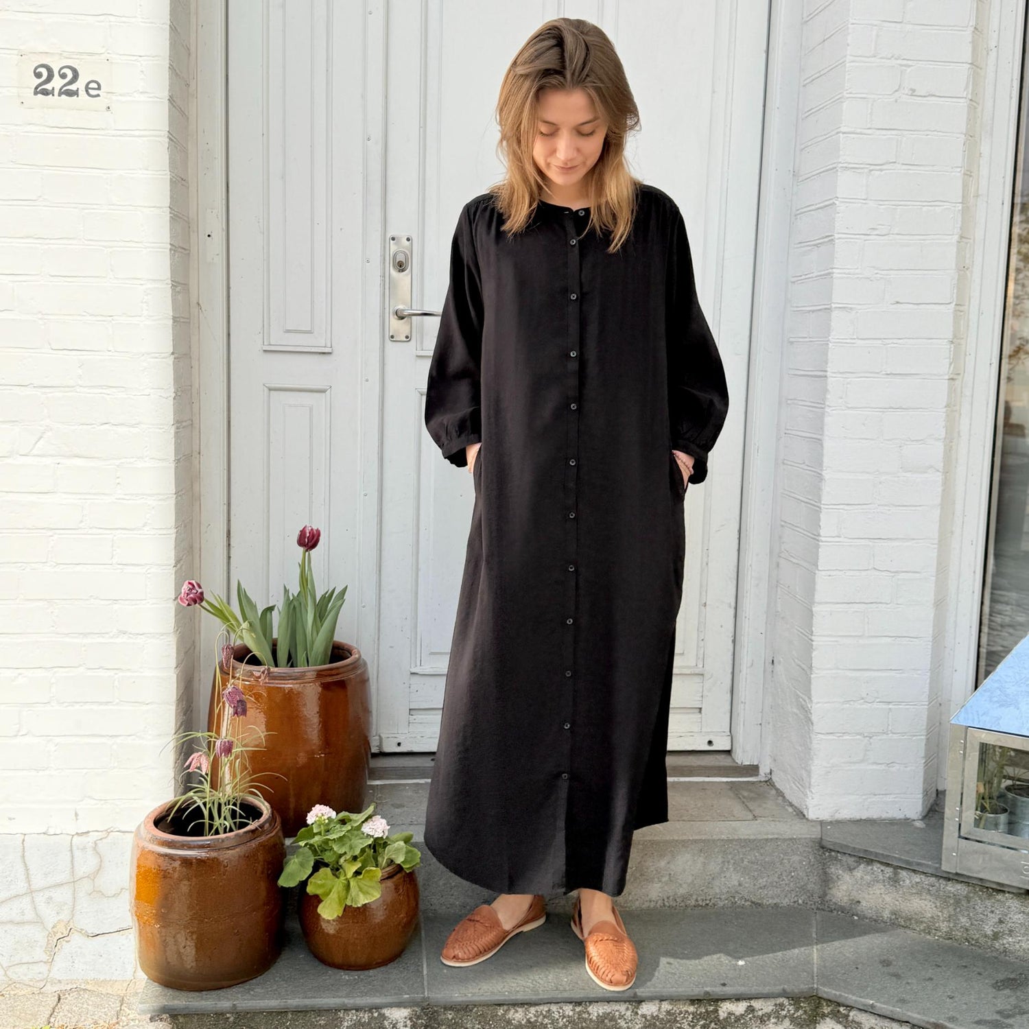 Smal Bari Kjole - Viskose - Black