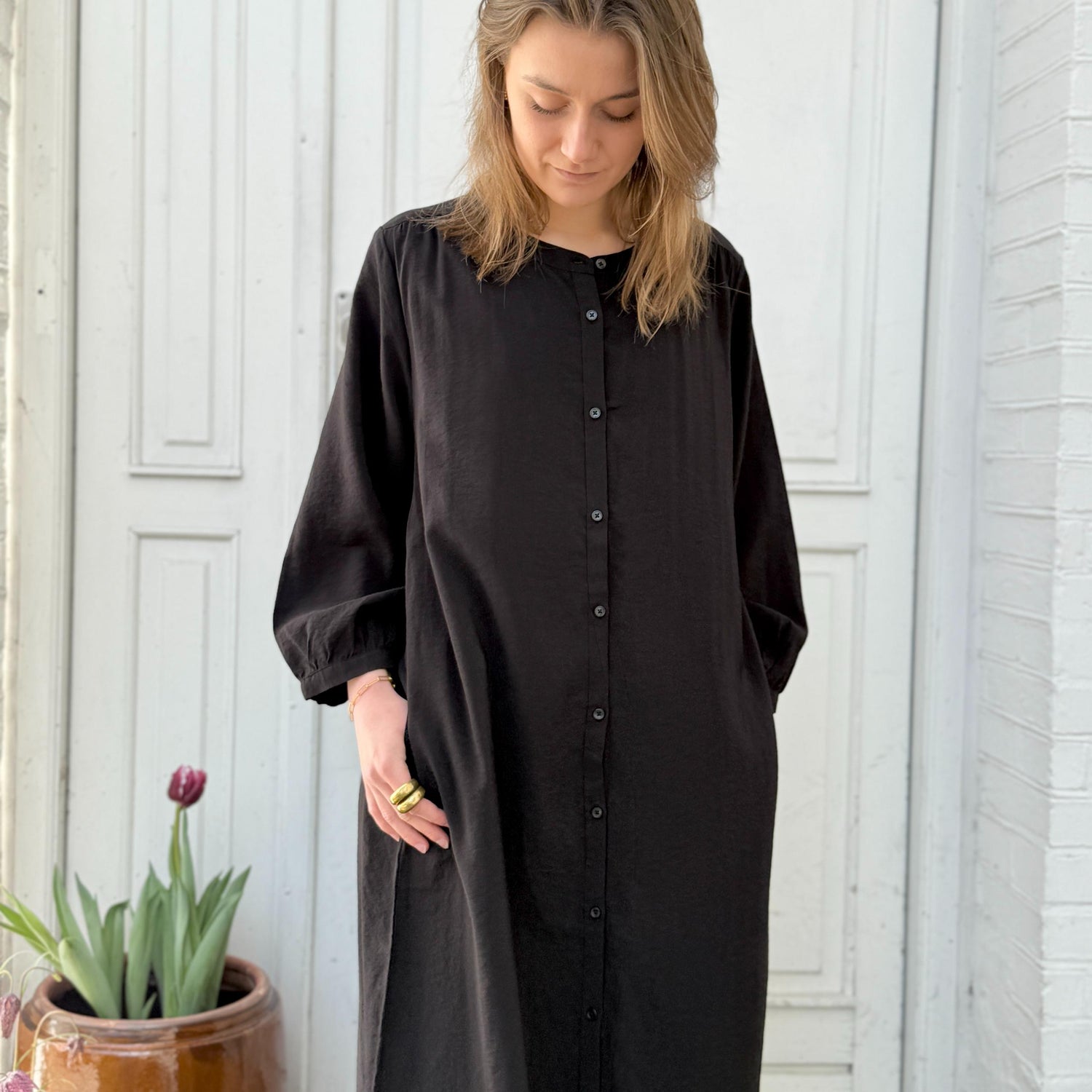 Smal Bari Kjole - Viskose - Black