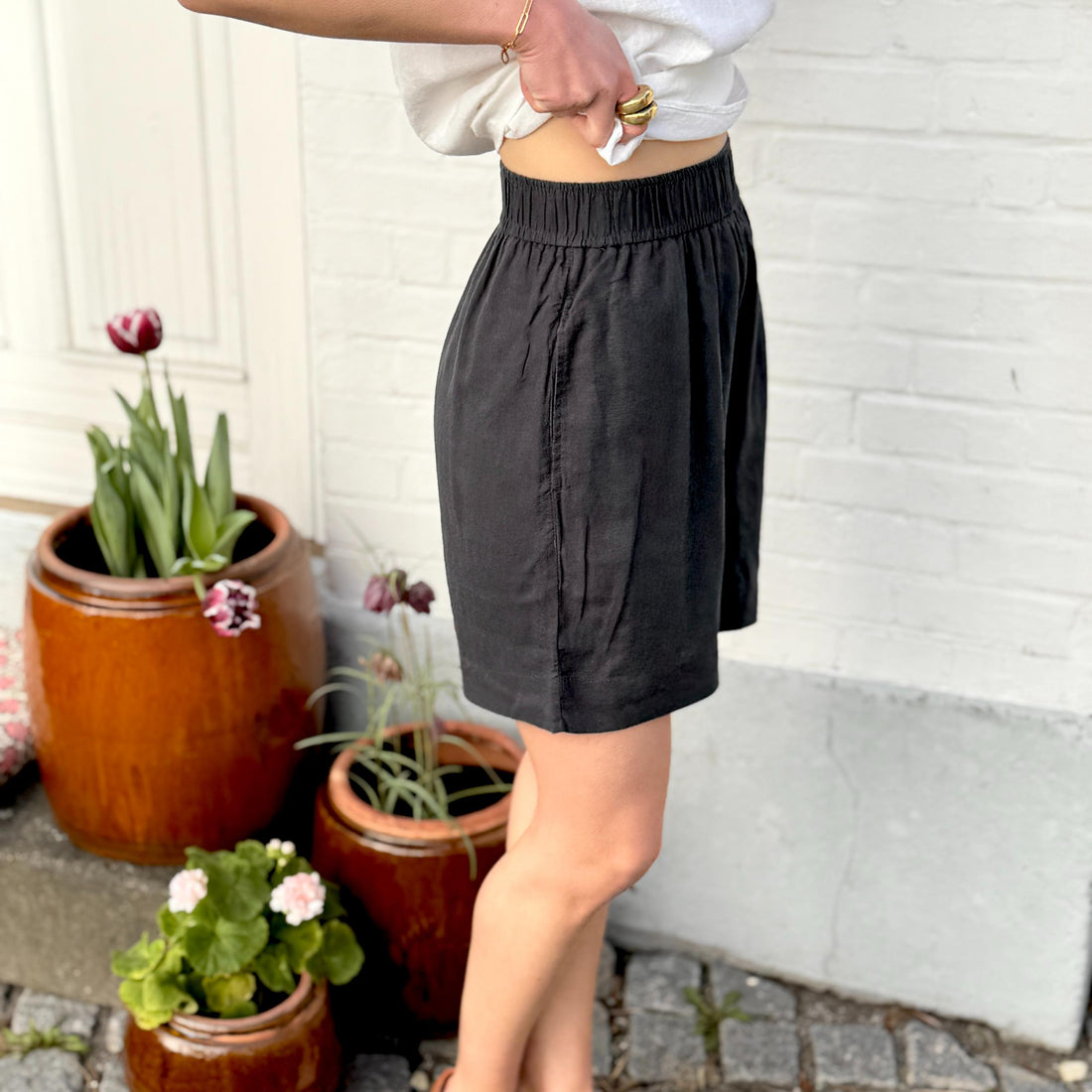 Sydney Shorts - Hør - Phantom