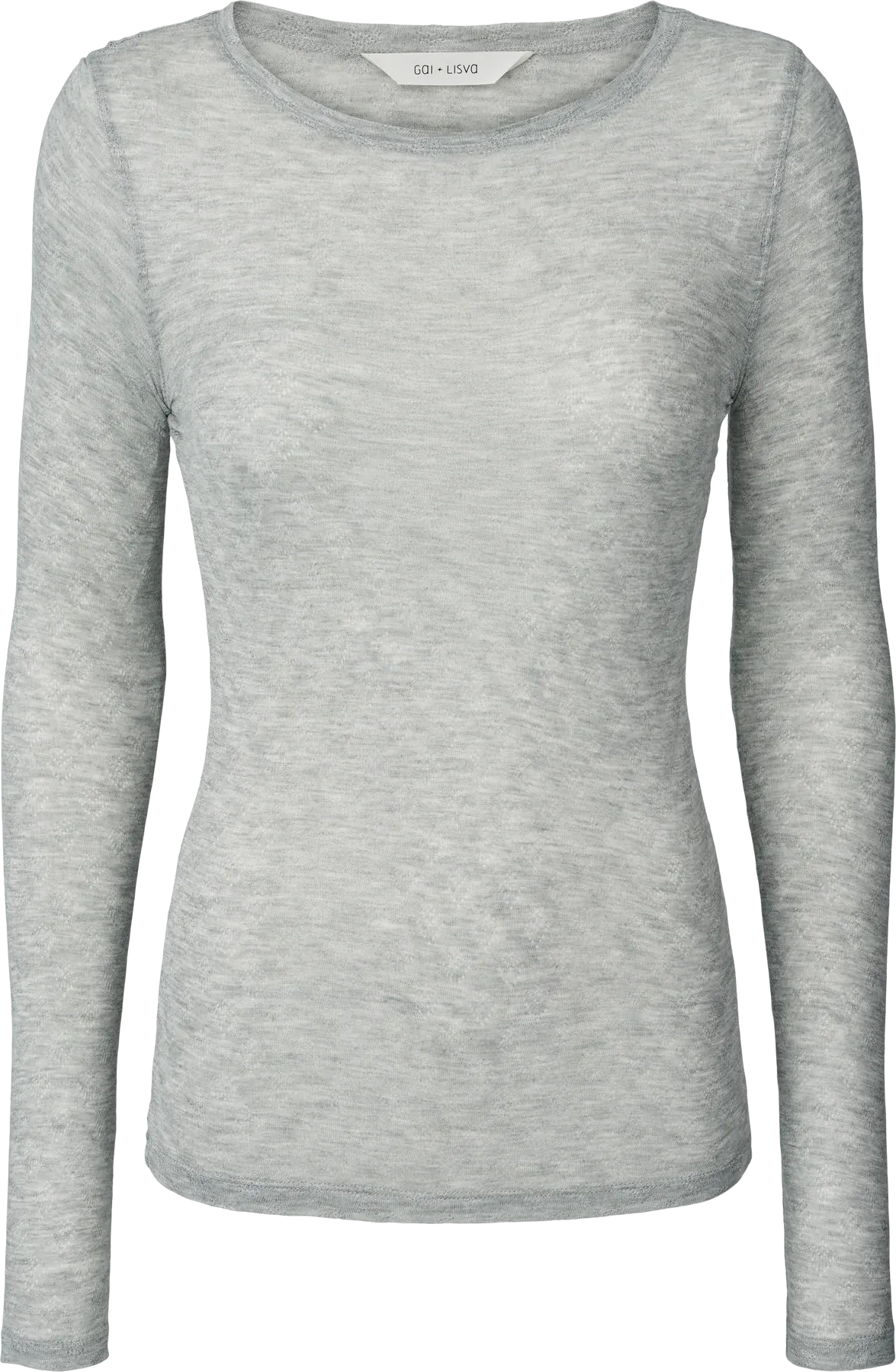 Fermi Bluse - Viskose/Silke - Light Grey Melange