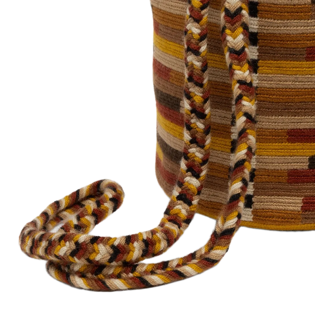 Closeup af den hæklede crossbody taske fra GUANABANA
