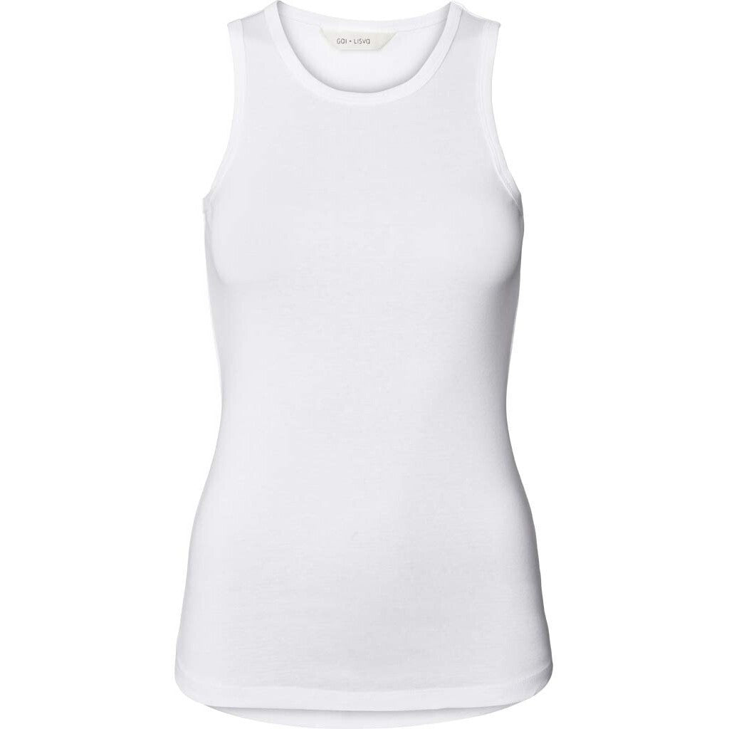 Alberte 1x1 Rib Top - Øko Bomuld - White