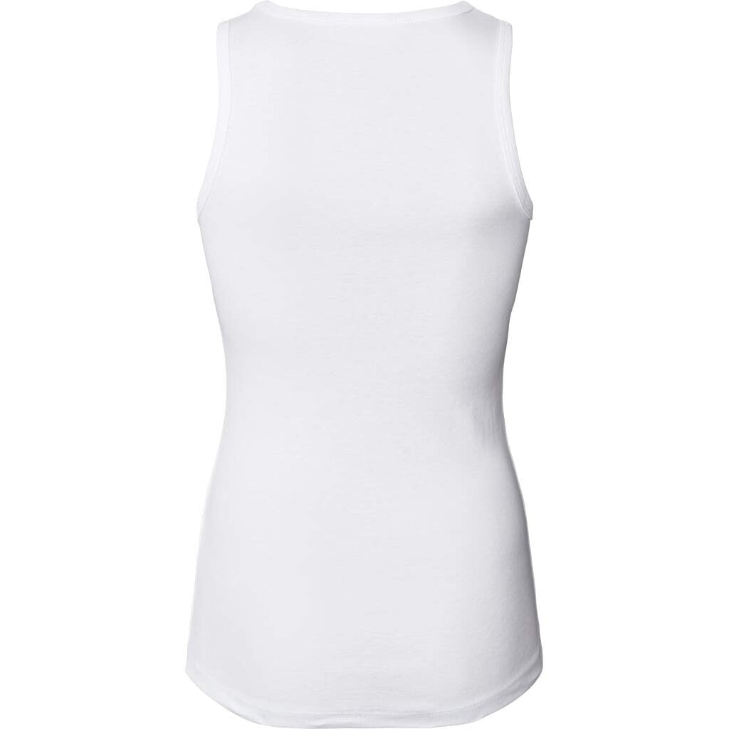Alberte 1x1 Rib Top - Øko Bomuld - White