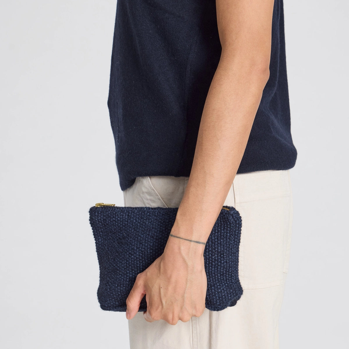 Stine Clutch - Alpakauld - Midnight Blue