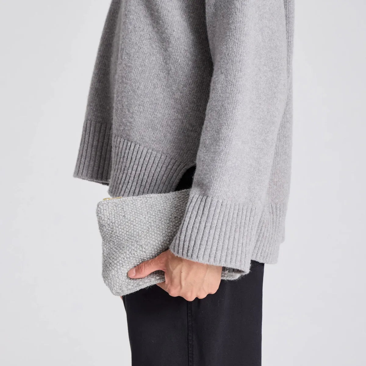 Stine Clutch - Alpakauld - Grey Melange