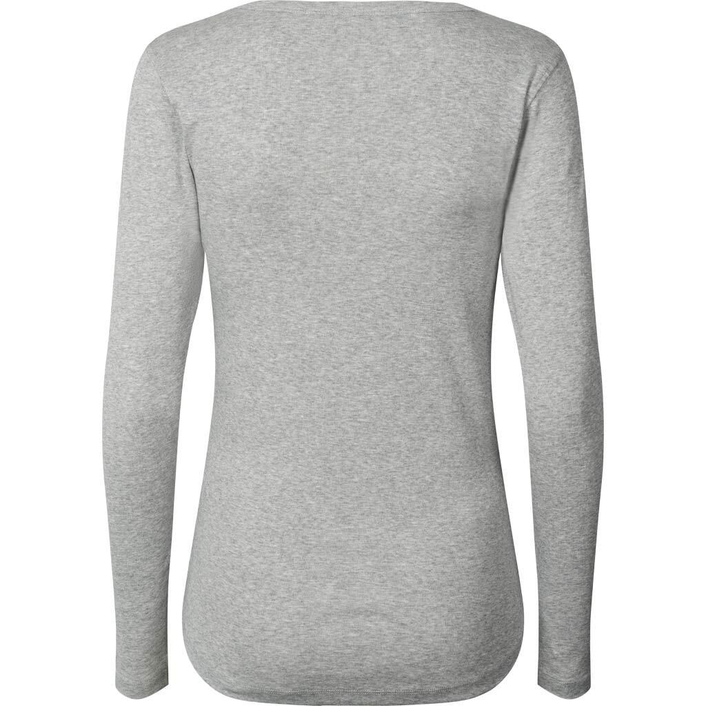 Ivy Bluse - 100% Øko Bomuld - Light Grey Melange