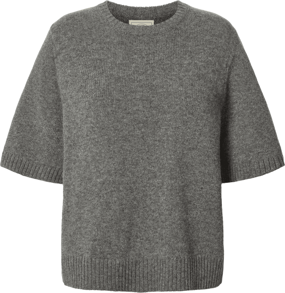 Tulle Jumper - 100% Lambswool - Grafiti Grey Melange