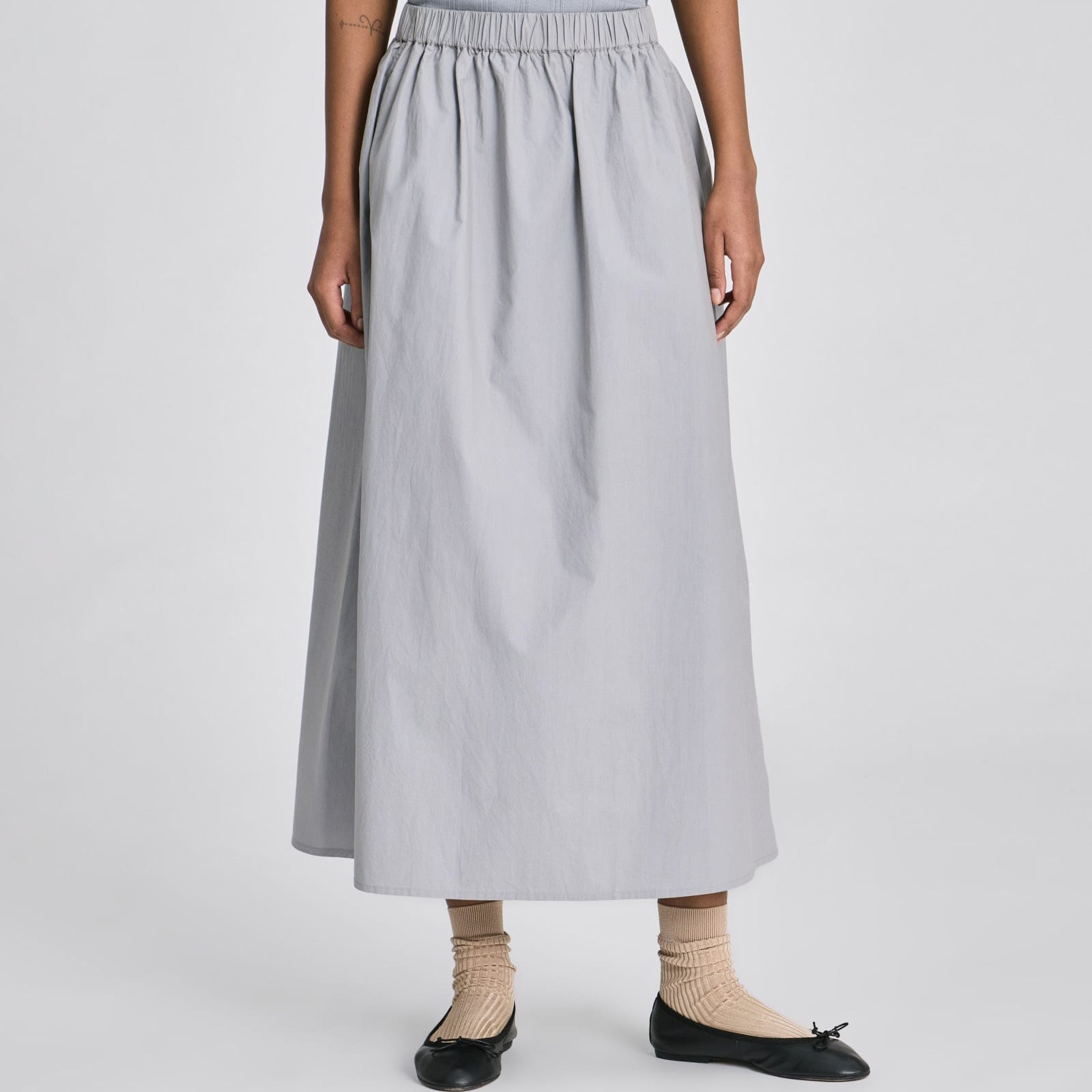 Detaljebillede af Alice Skirt i 100% økologisk bomuldspoplin.