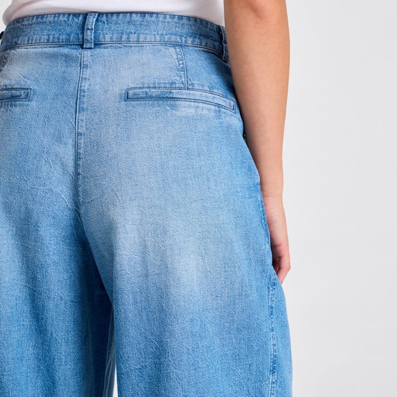 Natalie Bukser - Øko Bomuld - Blue Denim Washed