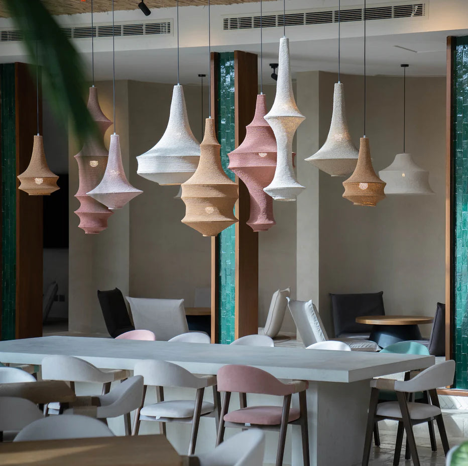Mini Joosh Hæklet Loftslampe - Beige