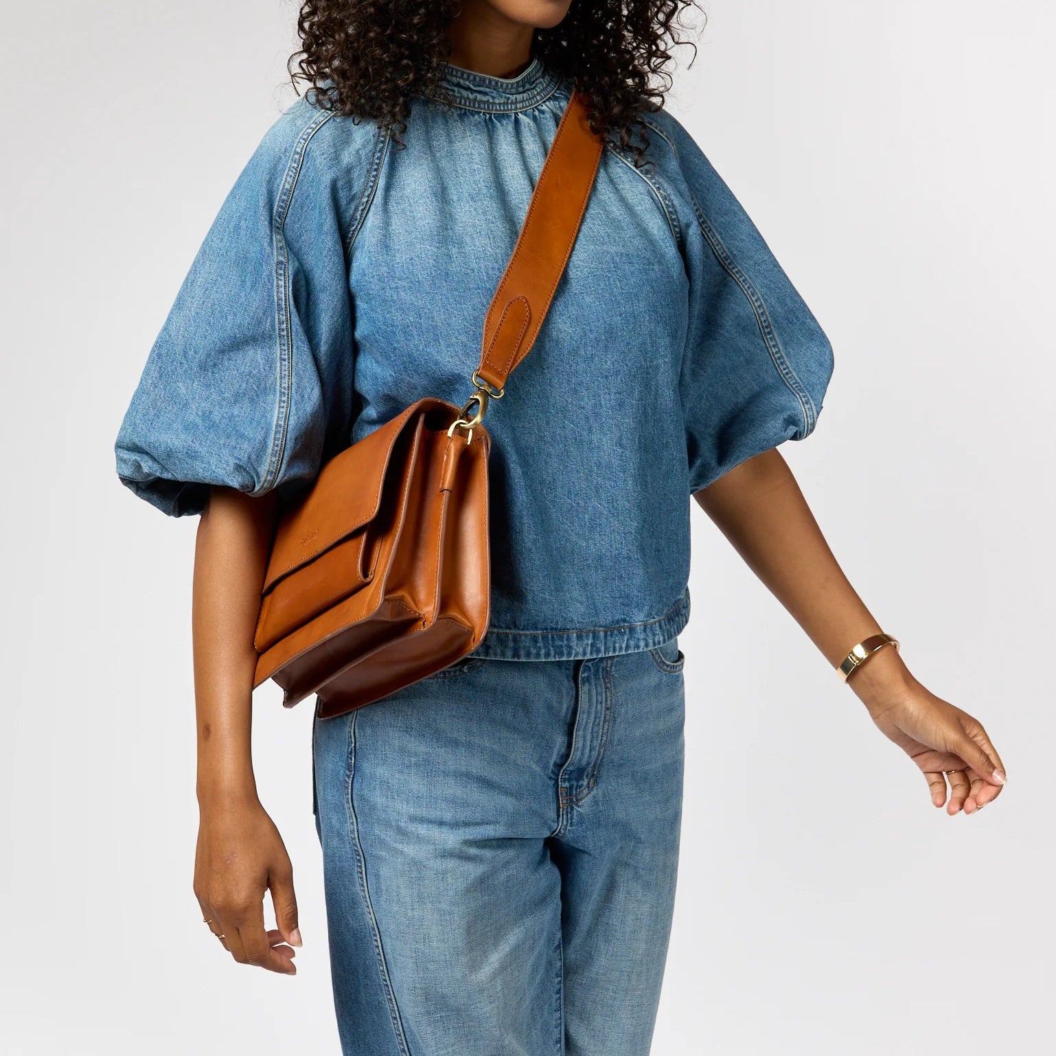 Harper - Skuldertaske - Cognac