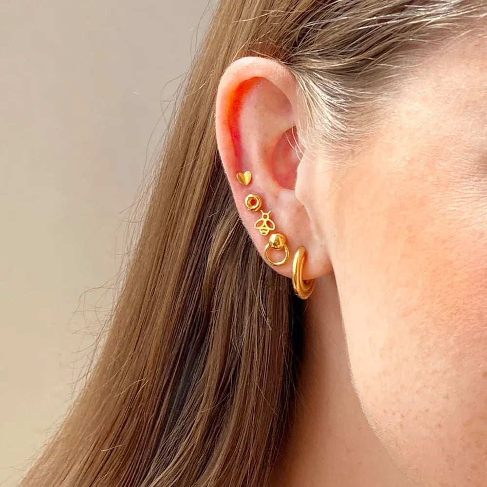 Heart Wings Ørering - Guld