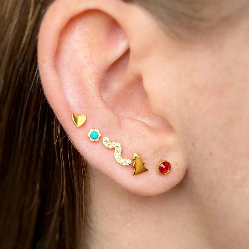 Ørering - Guld - Heart Wings