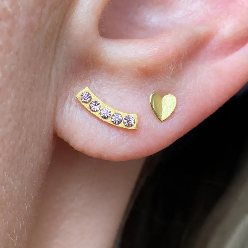 Heart Wings Ørering - Guld