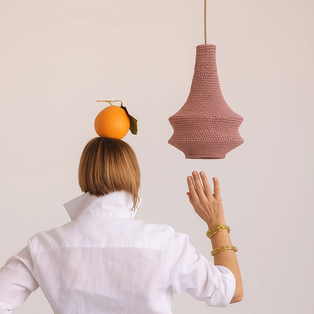 Mini Joosh Hæklet Loftslampe - Marrakech Blush