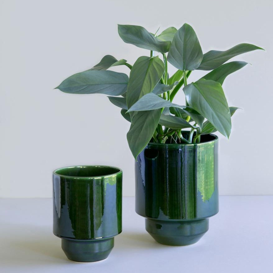 Grøn glaseret Hof potte fra Bergs Potter