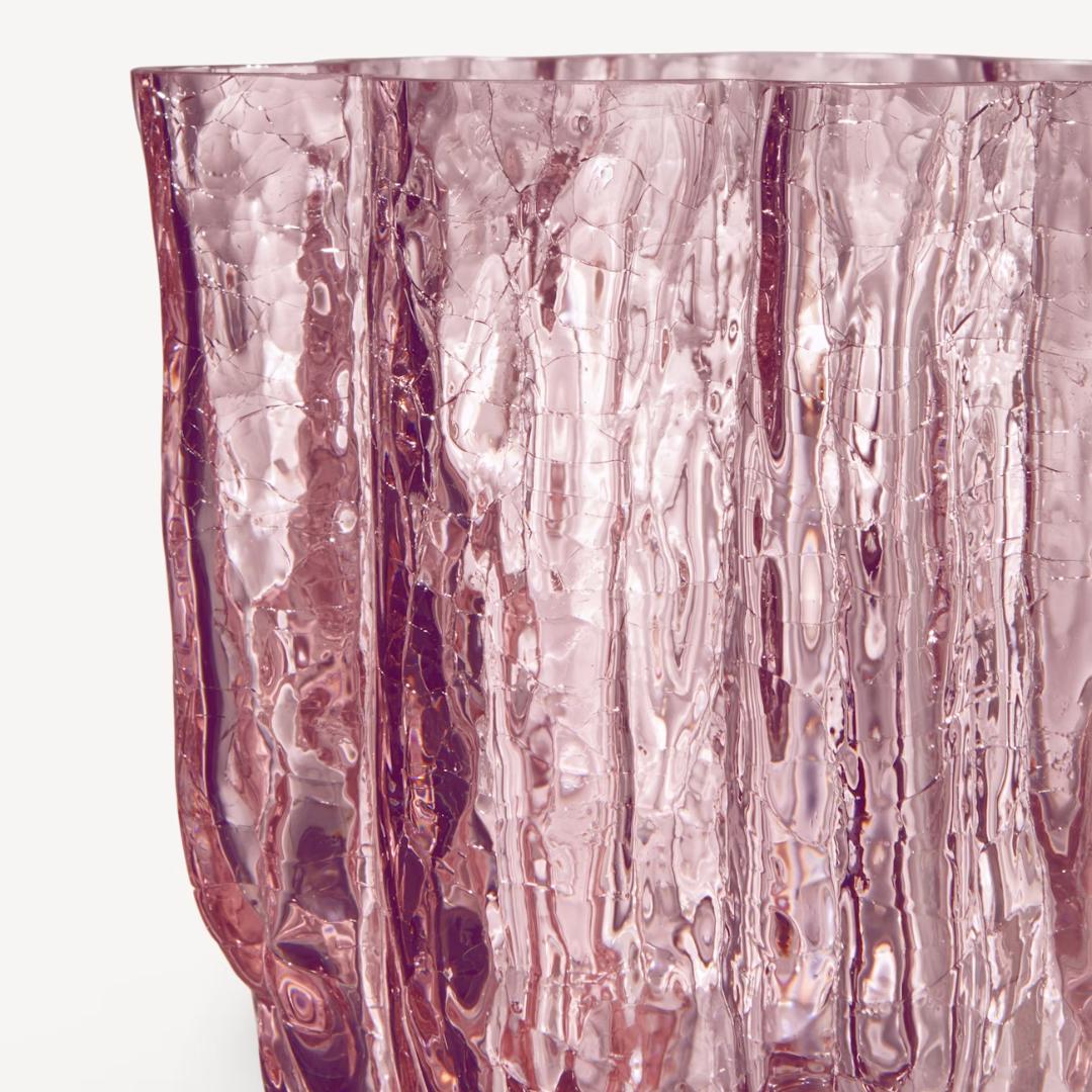 Crackle Vase - 121 mm - Pink