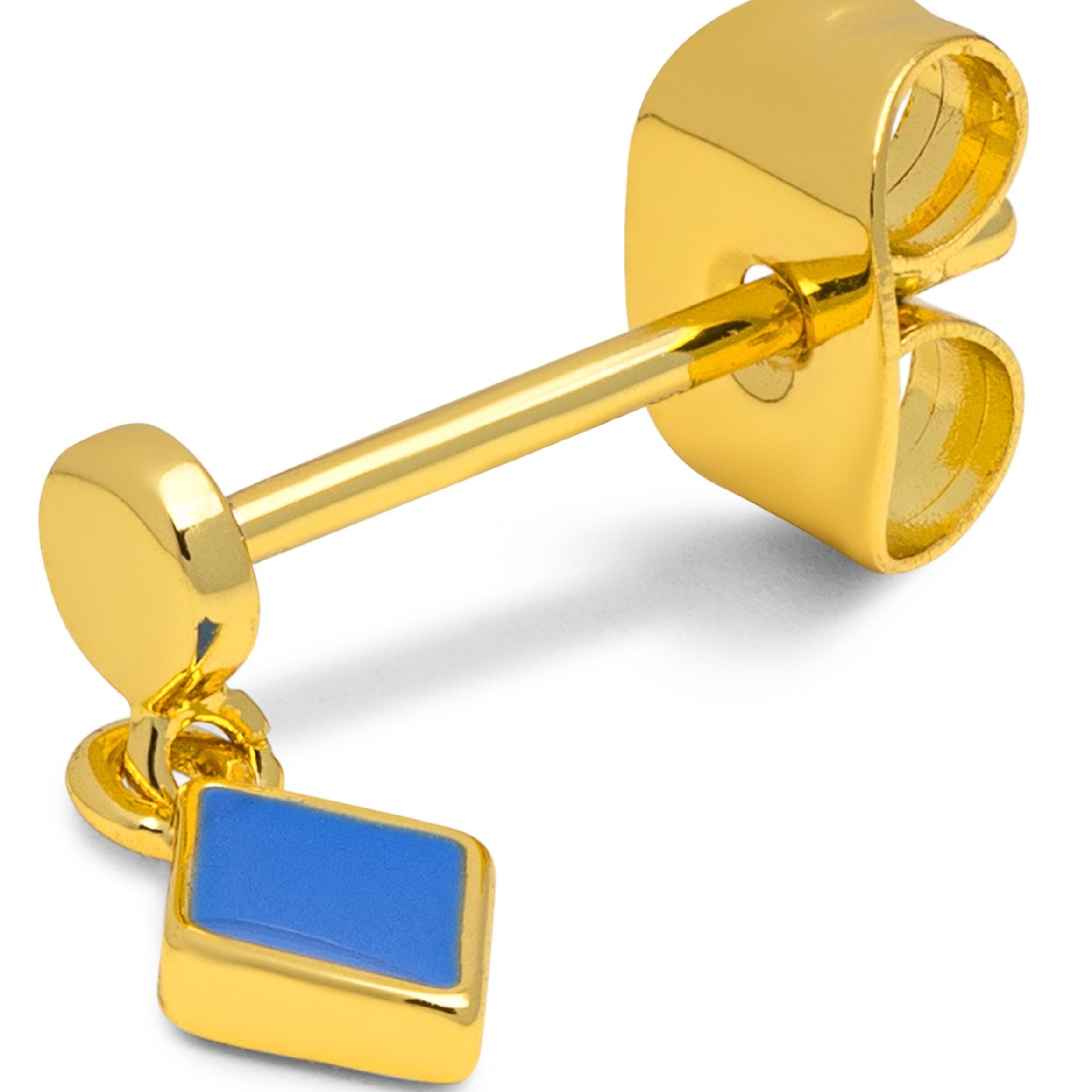 Confetti Blue Ørering - Guld