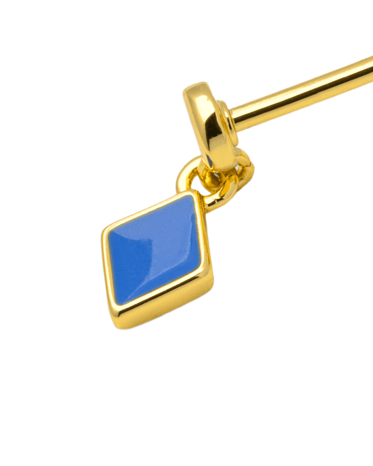 Ørering - Guld - Confetti Dangling Blue