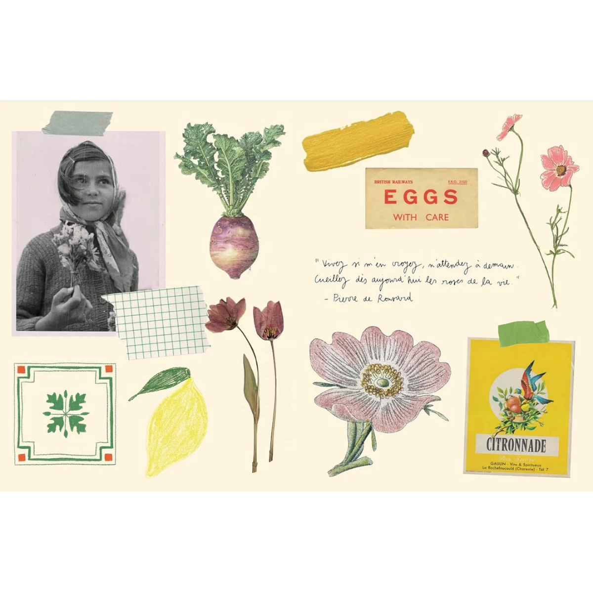 Klistermærkebog med dekorative stickers til notesbøger og breve