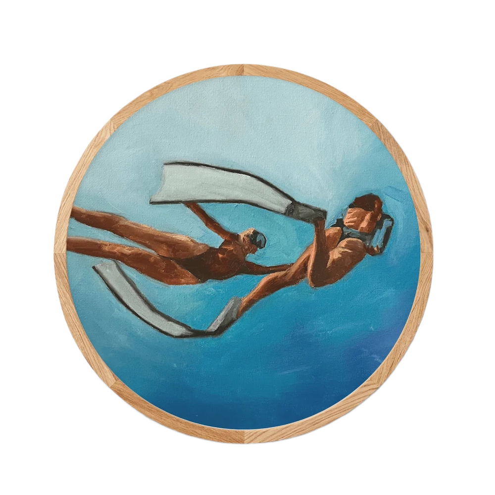 Rund Kunsttryk m. Ramme - Deep Dive