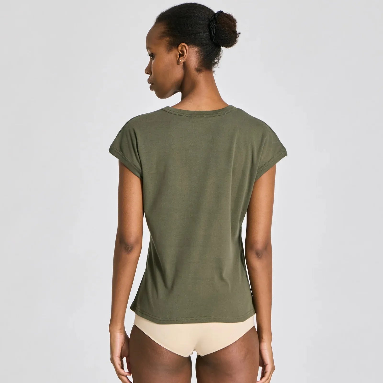 Malou T-shirt - Øko Bomuld - Olive Night