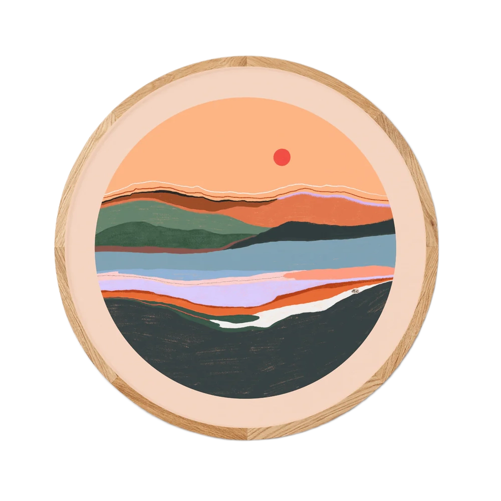 Rund Kunsttryk m. Ramme - On the Other Side