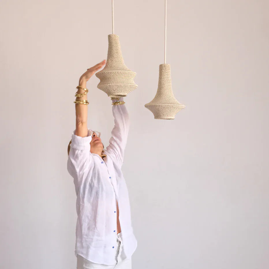 Mini Joosh Hæklet Loftslampe - Beige