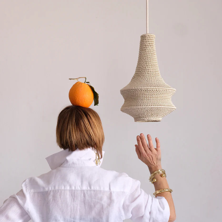 Mini Joosh Hæklet Loftslampe - Beige