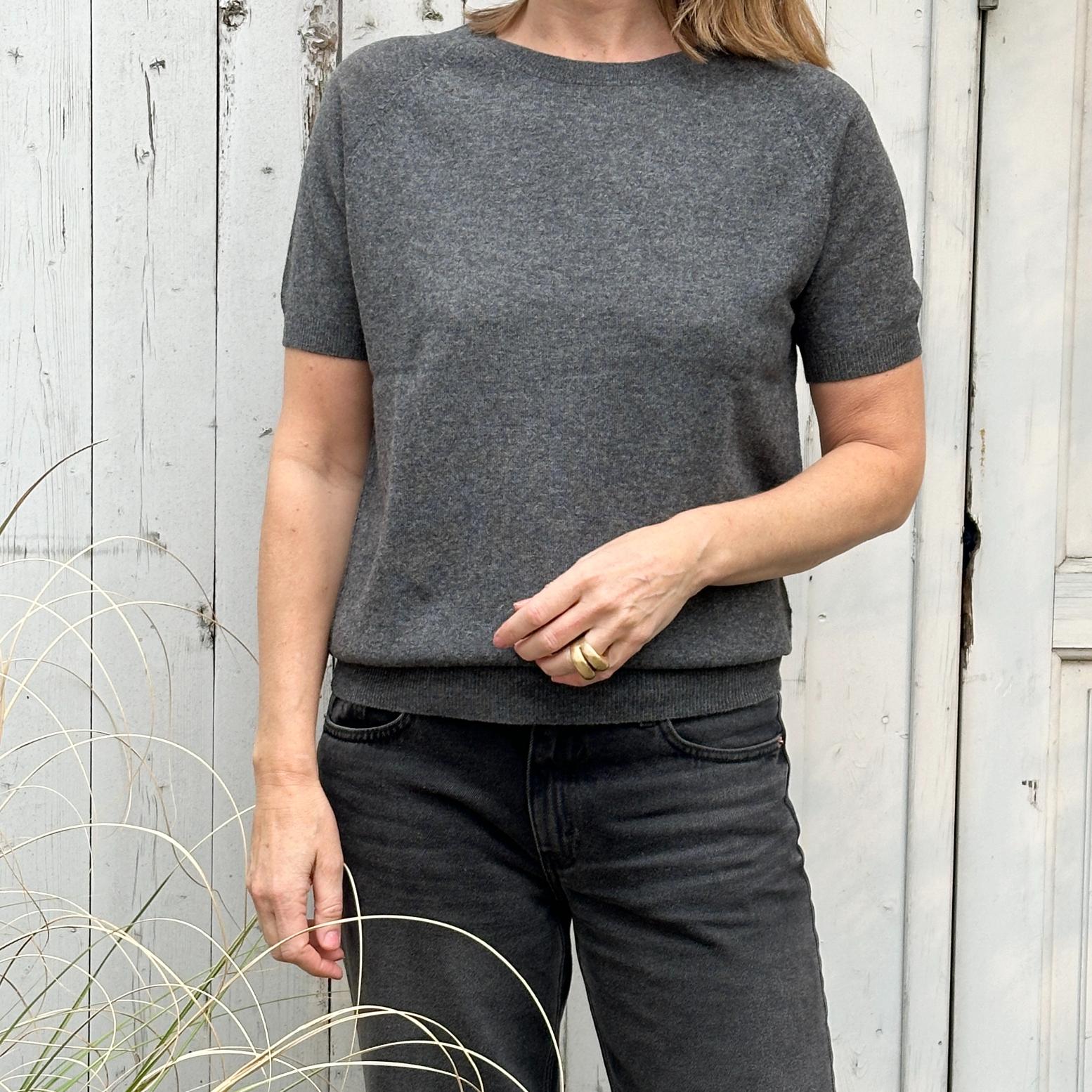 Raglan S/S Crew Neck - Slategrey