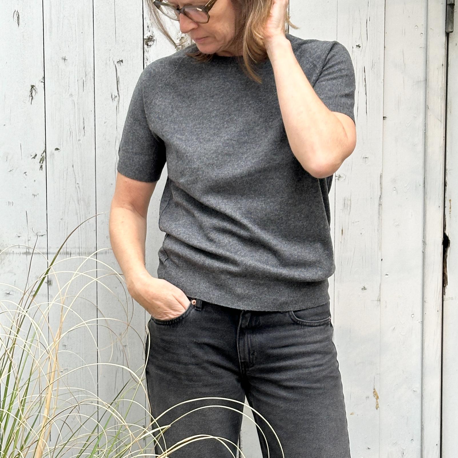 Raglan S/S Crew Neck - Slategrey
