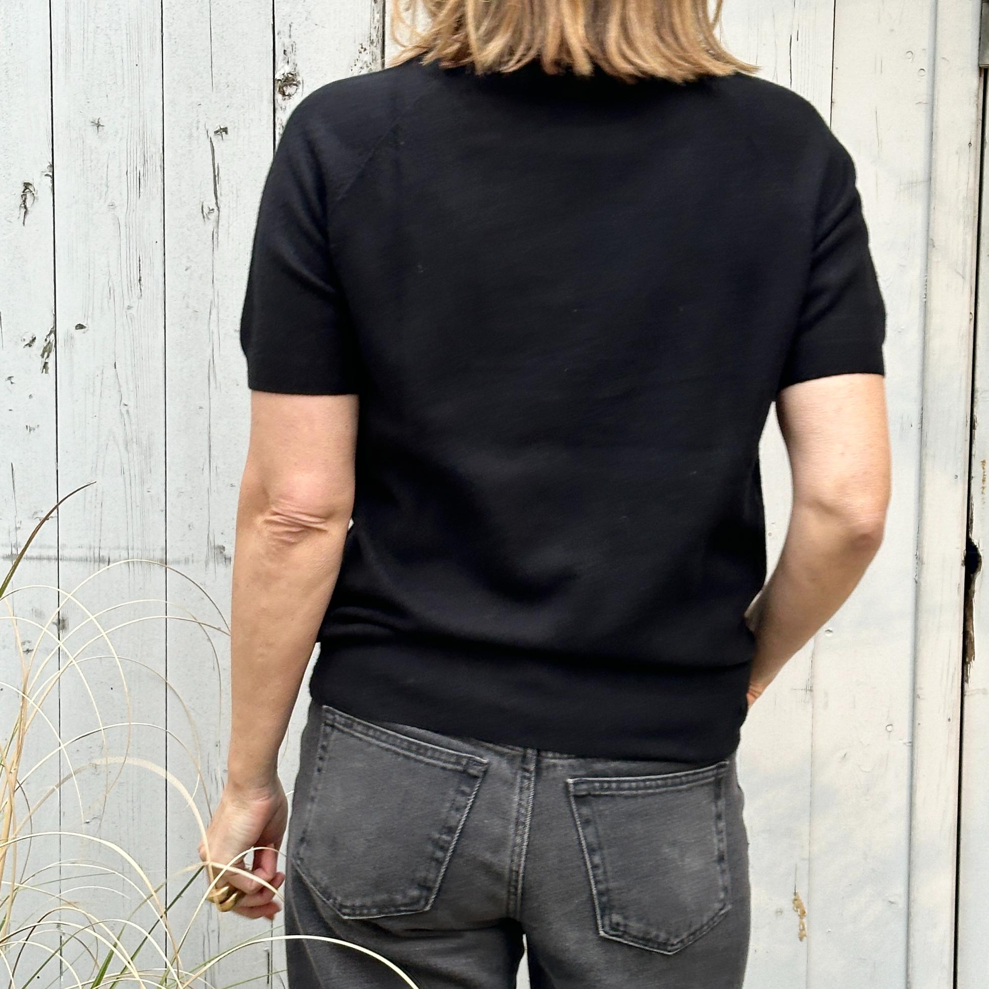 Raglan S/S Crew Neck - Velvet Black