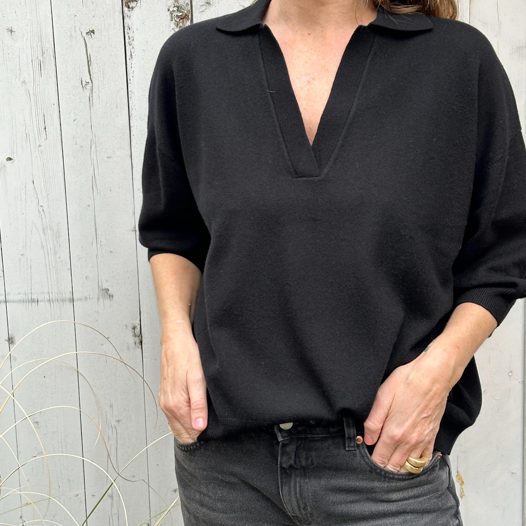 Vibeke V Neck - Velvet Black