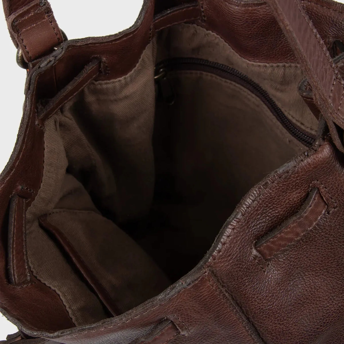 Olive Bucket Bag Crossbody - Brown